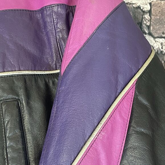 Vintage 80s/90s Polaris Women’s Leather Snowmobile Jacket RARE Size Large - Picture 5 of 16